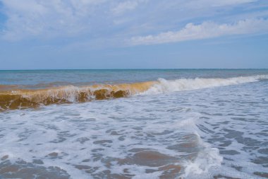 Yaz mevsiminde deniz kıyısı Yazın başında güneşli bir gün