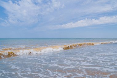 Yaz mevsiminde deniz kıyısı Yazın başında güneşli bir gün