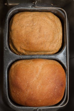 Ev yapımı ekmek bir ekmek makinesinde pişirilir.