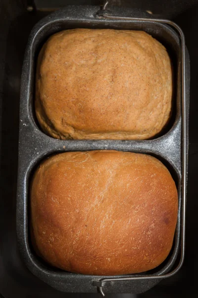 Chleb Domowej Roboty Jest Pieczony Maszynie Chleba — Zdjęcie stockowe