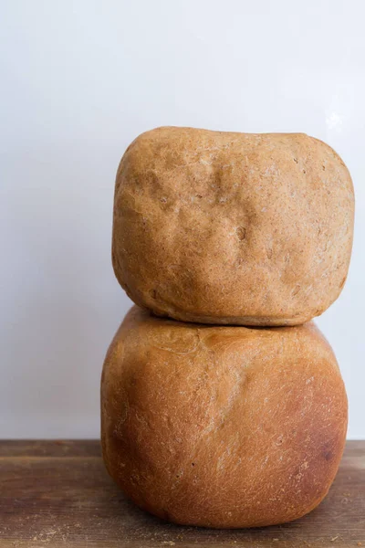 Pão Recém Assado Foi Assado Casa Fabricante Pão — Fotografia de Stock