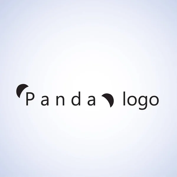 Panda logo on background — Stock Vector