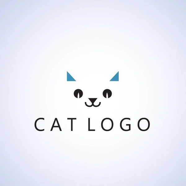 Logo chat sur fond — Image vectorielle