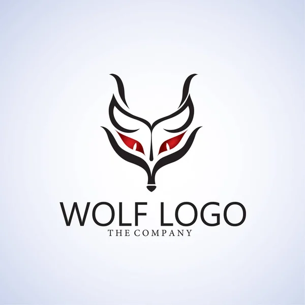 Logo loup sur fond — Image vectorielle