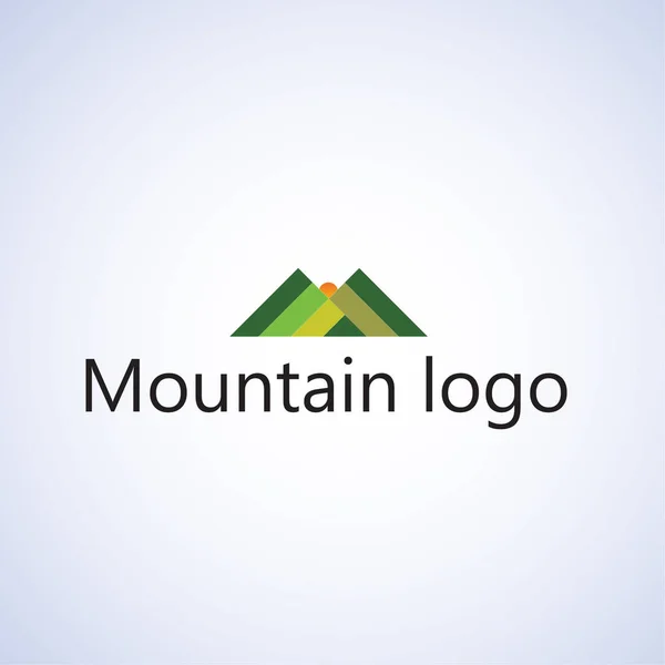Berg-Logo auf Hintergrund — Stockvektor