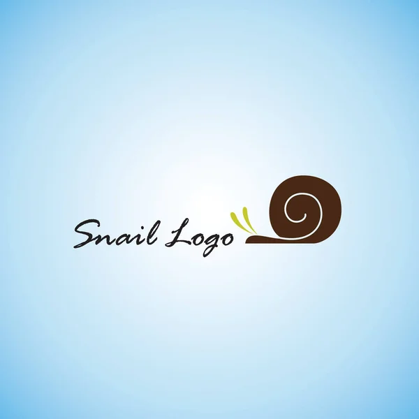 Logo escargot sur fond — Image vectorielle