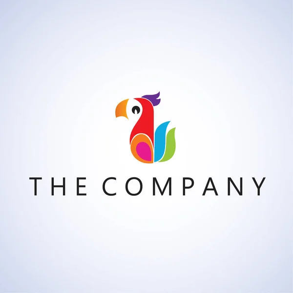 Papuga logo pomysły projekt wektor ilustracja na tle — Wektor stockowy