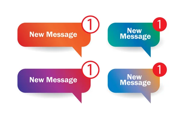 Novo conjunto de bolhas de fala de ícone de mensagem —  Vetores de Stock
