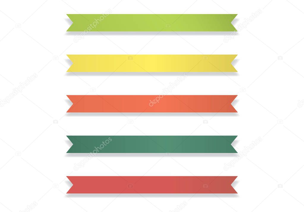 Set of ribbons banners