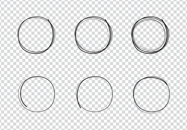 Ensemble de croquis dessinés à la main — Image vectorielle