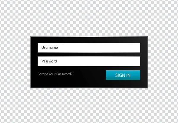 Інтерфейс входу - пароль — стоковий вектор