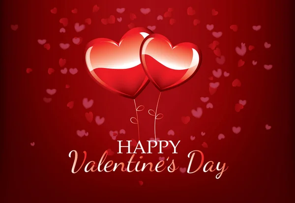 Happy Valentine Day Heart Background Vector Illustration — стоковый вектор