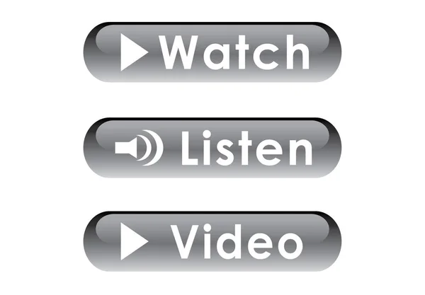 Arka planda Video düğmeleri vektör illüstrasyonunu izle