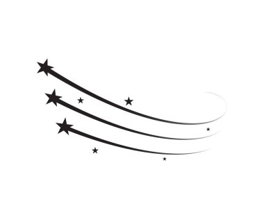 Arkaplanda siyah çizgilerin kuyruklu yıldız izi var.