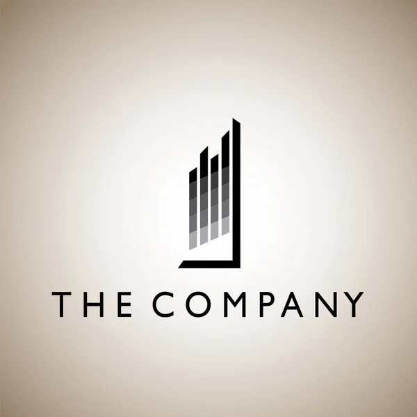 Idéias Logotipo Construção Design Ilustração Vetorial Segundo Plano — Vetor de Stock