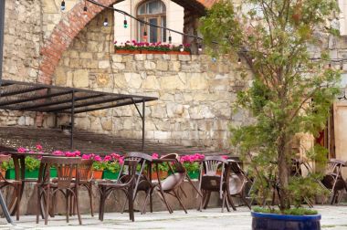 Eski güzel şehir merkezi. Tarihi şehir. Turizm Merkezi.
