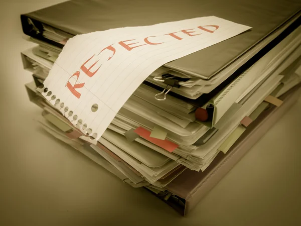 The Pile of Business Documents; Rejected — Stock Photo, Image