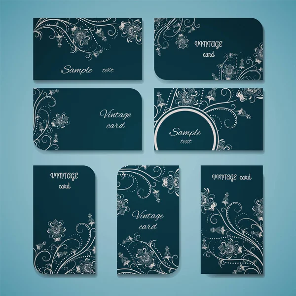 Vintage card set — Stock Vector