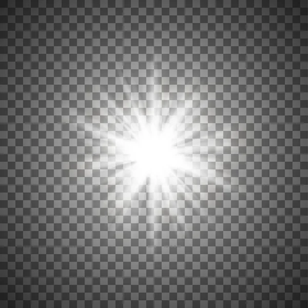 White sparkling star — Stock Vector
