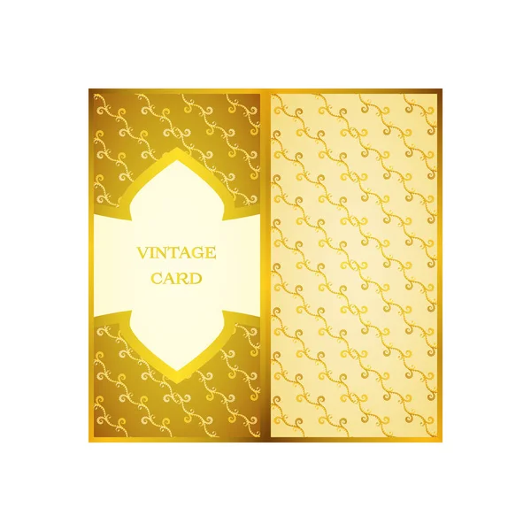 Conjunto de tarjetas Vintage — Vector de stock