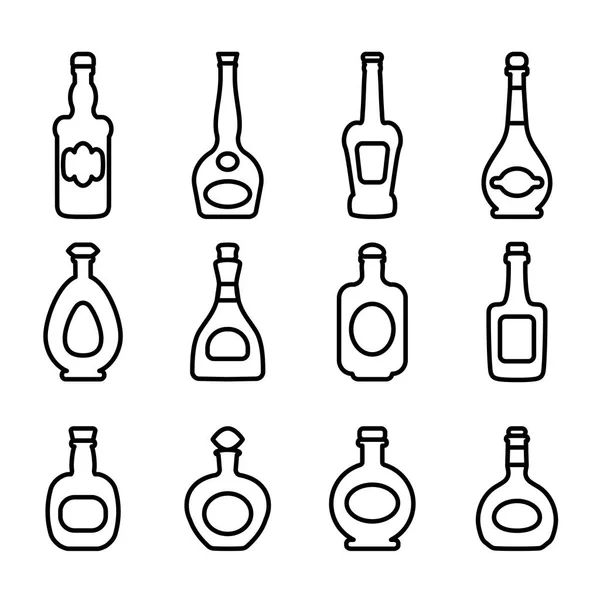 Wektor ikony butelek — Wektor stockowy