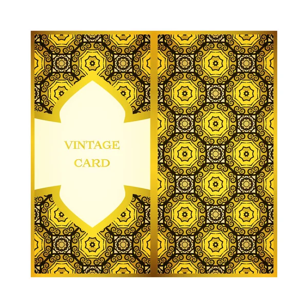 Conjunto de cartão vintage — Vetor de Stock