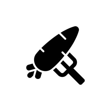 Vejetaryen yemek ikonu. Vektör resmi