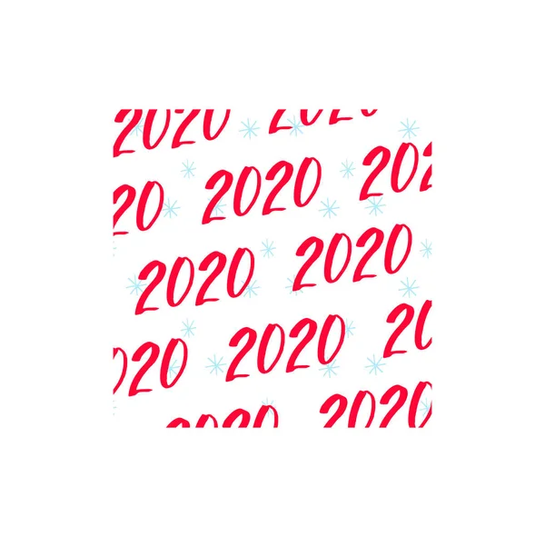 Gott nytt år 2020 text design sömlös mönster. Nytt år 2020. — Stock vektor