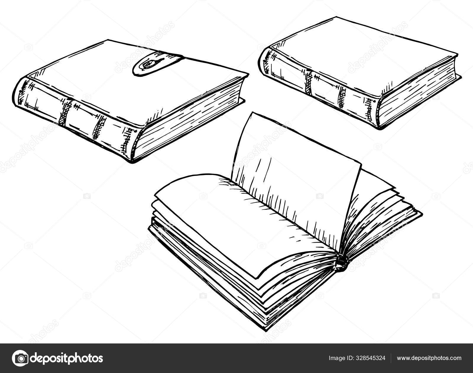 Books vector collection sketch. Pile of books. Hand drawn