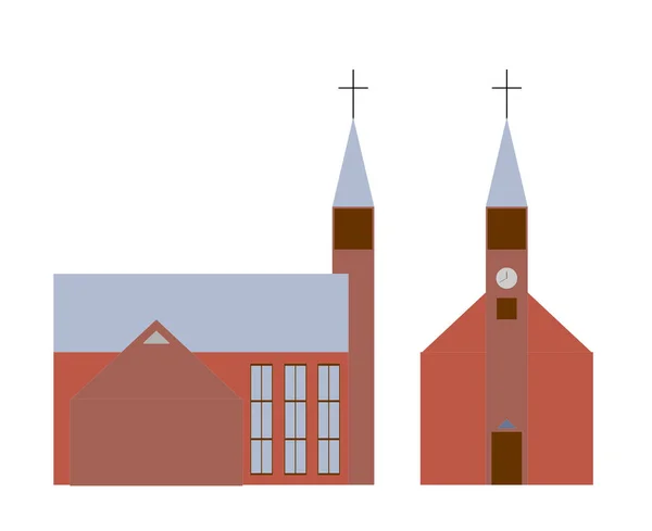 Evangelische Lutherse Kerk. Historische en religieuze gebouwen. Lutherse Kerk. — Stockvector