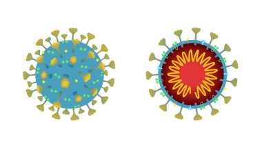 COVID-19. Corona Virüsü. Coronavirus 'un yapısı ve görünüşü. Virüs insanlarda yaygın soğuk algınlığından SARS 'a kadar bir hastalığa neden oluyor. 2019-nCoV.