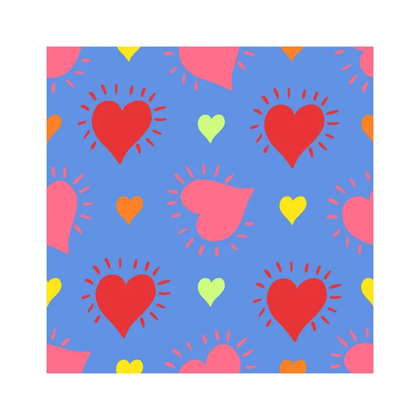 Εικονογράφηση διάνυσμα απρόσκοπτη μοτίβο με κόκκινες καρδιές. Ρομαντικό φόντο. για ευχετήριες κάρτες και προσκλήσεις γάμου, γενεθλίων, Αγίου Βαλεντίνου, ημέρα της μητέρας — Διανυσματικό Αρχείο