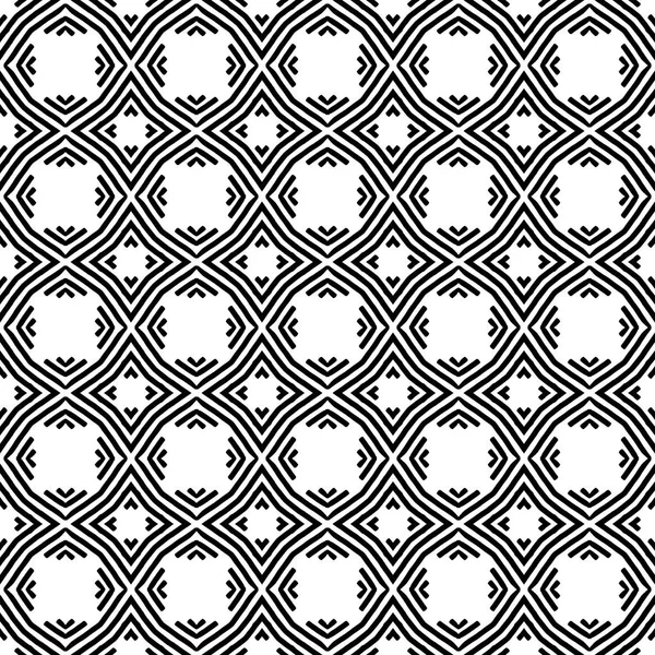 Blanco y negro Patrón tribal sin costuras — Vector de stock