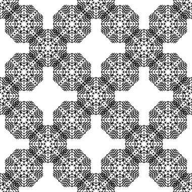 Siyah ve beyaz geometri Dikişsiz etnik desen