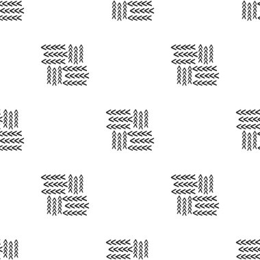 Siyah ve beyaz Dikişsiz etnik desen