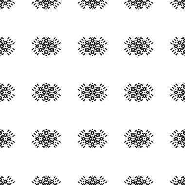 Siyah ve beyaz Dikişsiz etnik desen