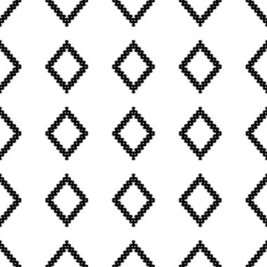 Siyah ve beyaz Dikişsiz etnik desen