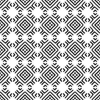 Siyah ve beyaz Dikişsiz etnik desen