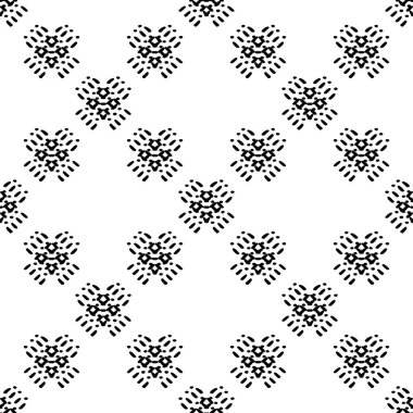 Siyah ve beyaz Dikişsiz etnik desen