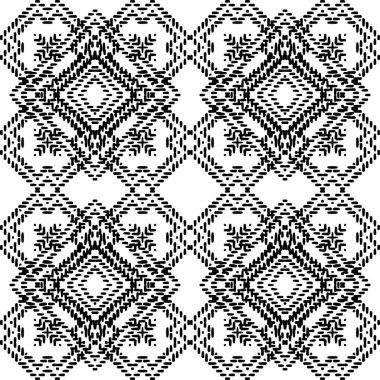 Siyah ve beyaz Dikişsiz etnik desen