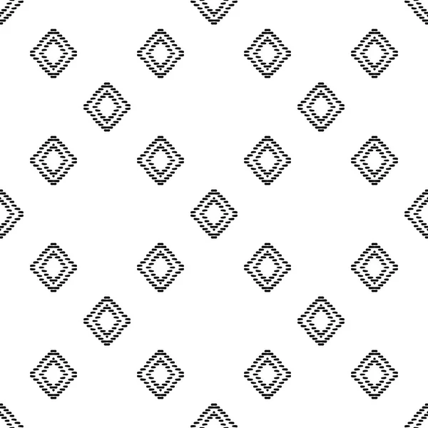 Modèle ethnique sans couture noir et blanc — Image vectorielle