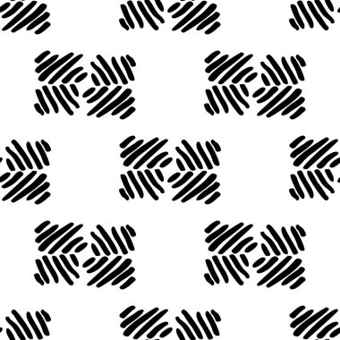 Siyah ve beyaz Dikişsiz etnik desen