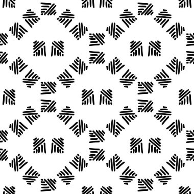 Siyah ve beyaz Dikişsiz etnik desen