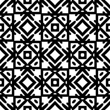 Siyah ve beyaz Dikişsiz etnik desen