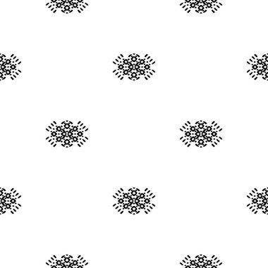 Siyah ve beyaz Dikişsiz etnik desen