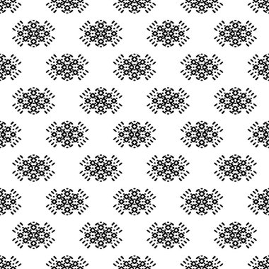 Siyah ve beyaz Dikişsiz etnik desen