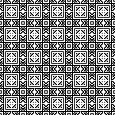 Siyah ve beyaz Dikişsiz etnik desen
