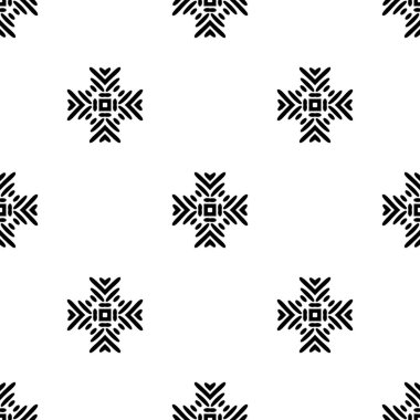 Siyah ve beyaz Dikişsiz etnik desen