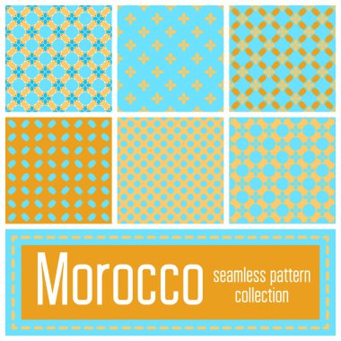 6 Fas desenler arka plan kümesi. Geometrik sorunsuz Müslüman 