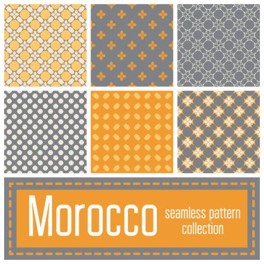 6 Fas desenler arka plan kümesi. Geometrik sorunsuz Müslüman 